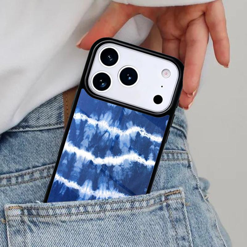 

Чехол для телефона Shibori индиго Тай Дай для iPhone 17 Pro Max 12 13 14 15 16e 17 Pro Max Plus Air Cover iPhone 14 Pro