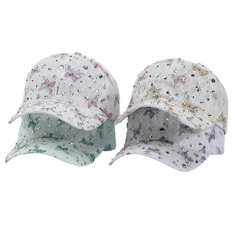 Butterfly Embellished Baseball Cap With Breathable Polyester For Spring Summer Outdoor Sun Protection