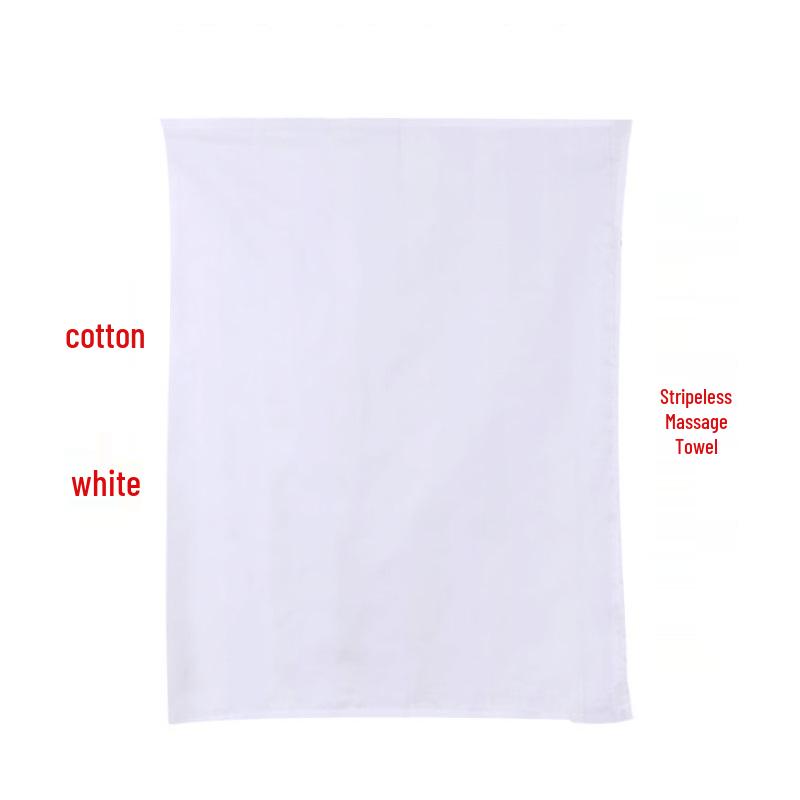 Pure White Cotton Massage Towel and Bed Sheet - No Stripes Design 40cm*60cm чистый белый
