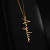 Atoztide Personalized Custom Name Necklaces One Hole Nameplate Pendant for Women Stainless Steel Link Chain Jewelry Gift