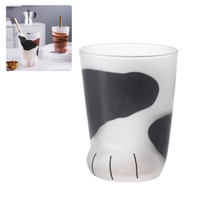 1 Peça Patas de Gato Fofas Vidro Caneca Patas de Tigre Caneca de Café para Escritório Copo de Vidro para Leite de Café da Manhã Presente