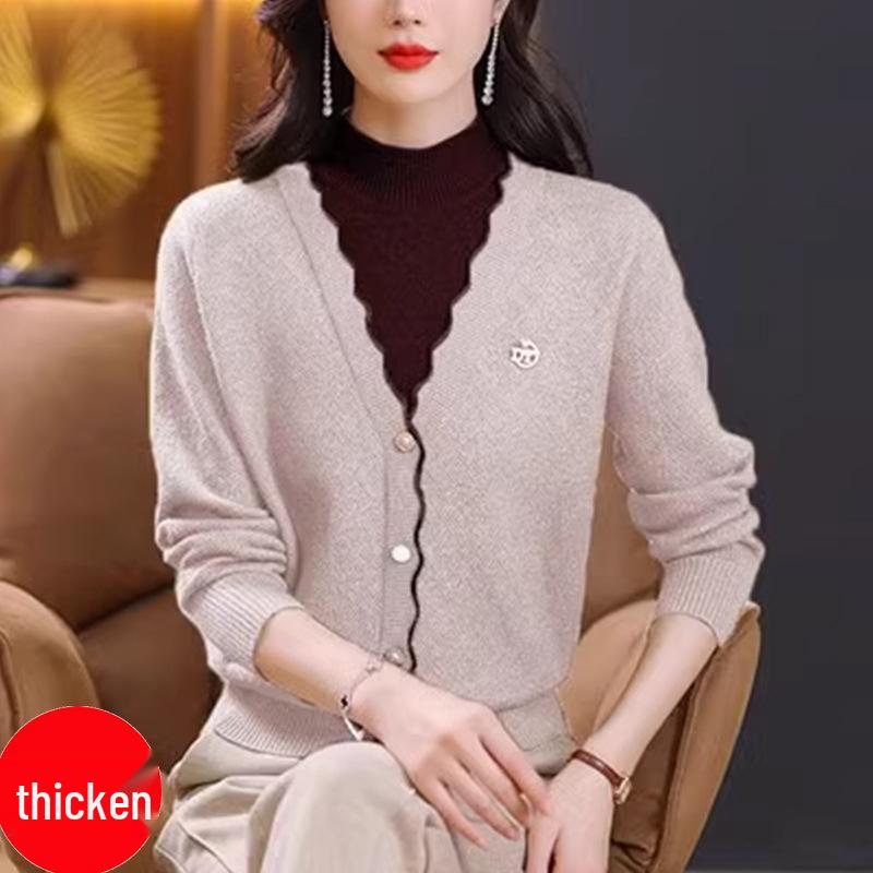 Women's High Neck Layered Knit Sweater – 2025 Autumn/Winter Fashion