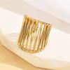 Ins Style Irregular Geometric Stainless Steel Colorfast Open Ring