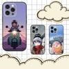 Y-Yuru C-Camp Anime Phone Case For iPhone 16e,16,15,14,13,12,11,Pro,X,XS,Max,XR,Plus,Mini Soft Black Cover