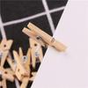 100 stücke Mini 25mm Natürliche Holz Clips Foto Clips Wäscheklammer DIY Hochzeit Party Holz Clip Clips Pegs Dropshipping