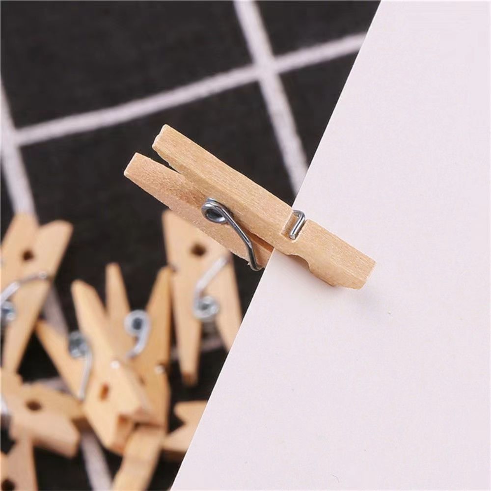 100 stücke Mini 25mm Natürliche Holz Clips Foto Clips Wäscheklammer DIY Hochzeit Party Holz Clip Clips Pegs Dropshipping