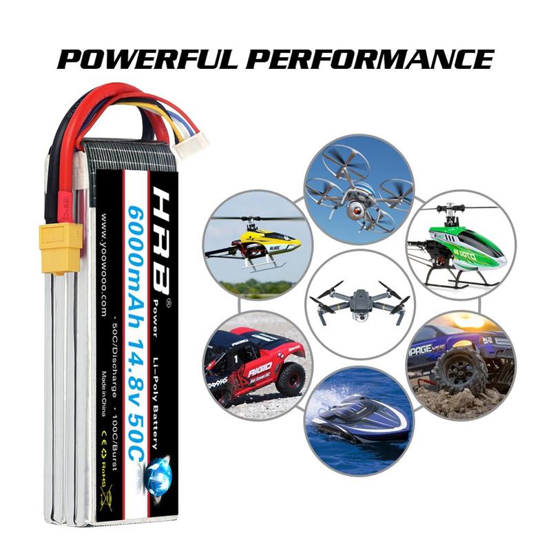 HRB 4S Lipo Battery 14.8V 2200mAh 3300mah 4000mah 5000mAh 6000mAh 30C 50C Deans AKKU for RC Car Quadcopter Helicopter Airplane