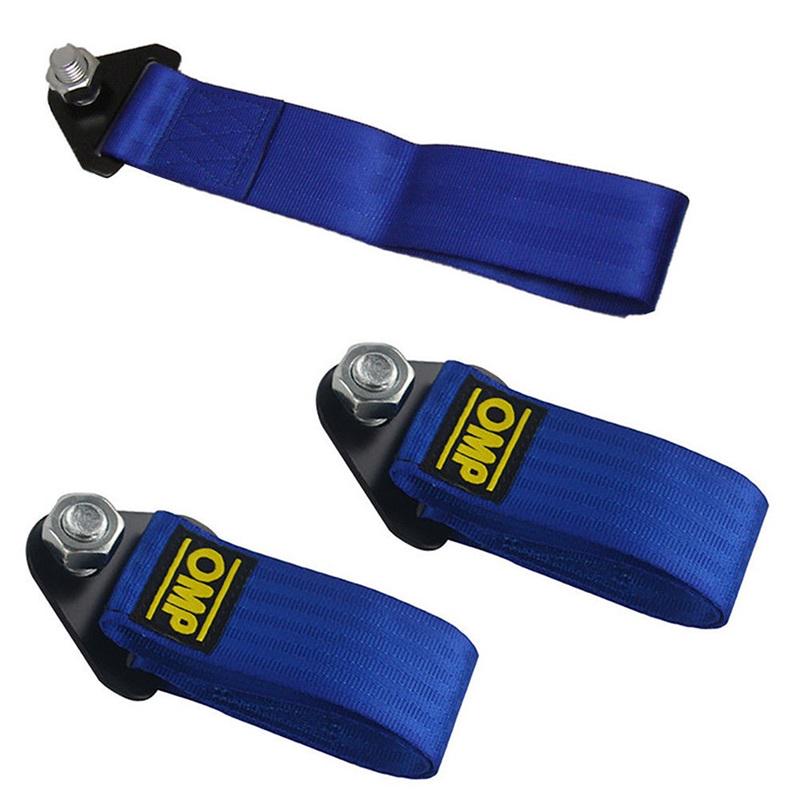 

Комплект буксировочных ремней Strength Racing для буксирного крюка переднего заднего бампера синий