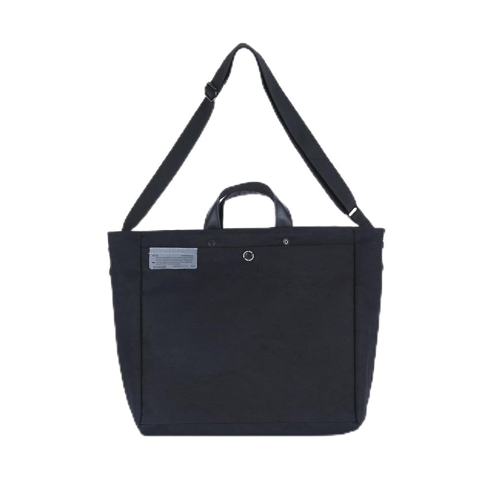 Weekender ER Workers Tote Shoulder Bag with Black Bag, 2-Way Pocket, Cotton,