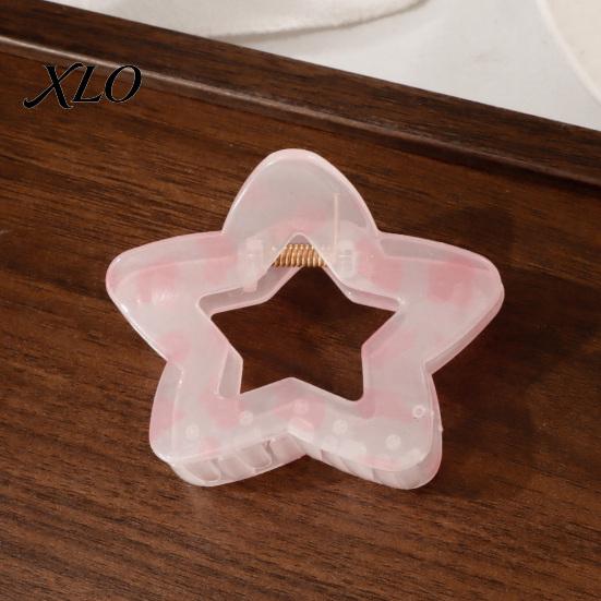 Tägliches Pendeln Haarzubehör Herz-/Sternform-Klammerclips für Damen, Rutschfester Clip Damen Accessoires Styling Und Lässige Outfits Transluzent