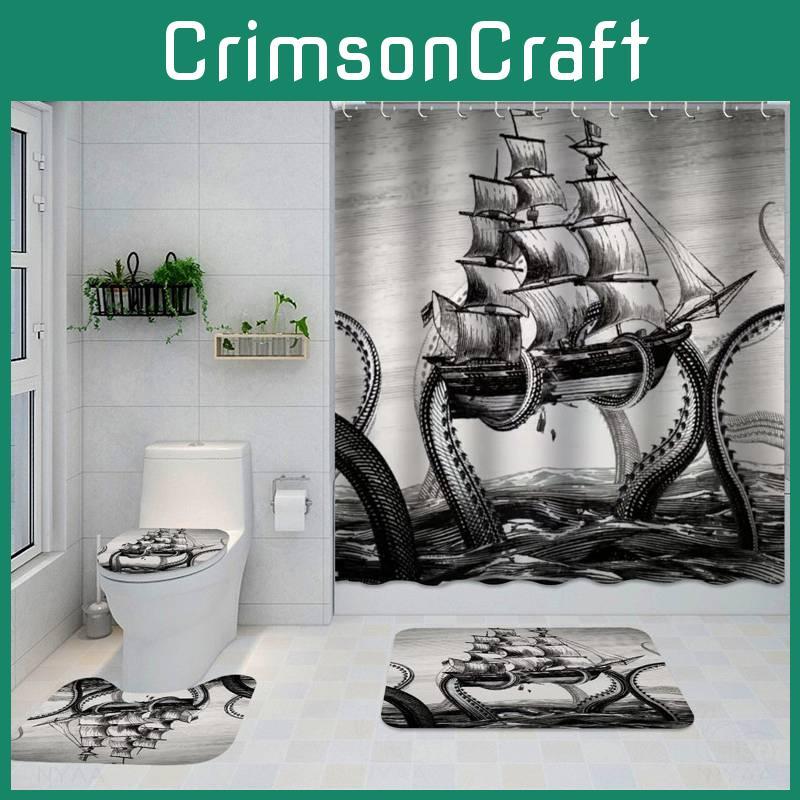 Waterproof Bathroom Shower Curtain With Custom Print And Logo For Home Improvement