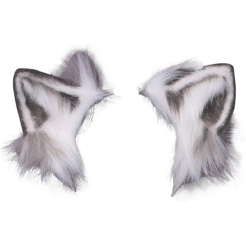 VIGVAN KYC Animal Ears Kawaii Plush Cat Ears Hair Clip Headdress Halloween Cosplay