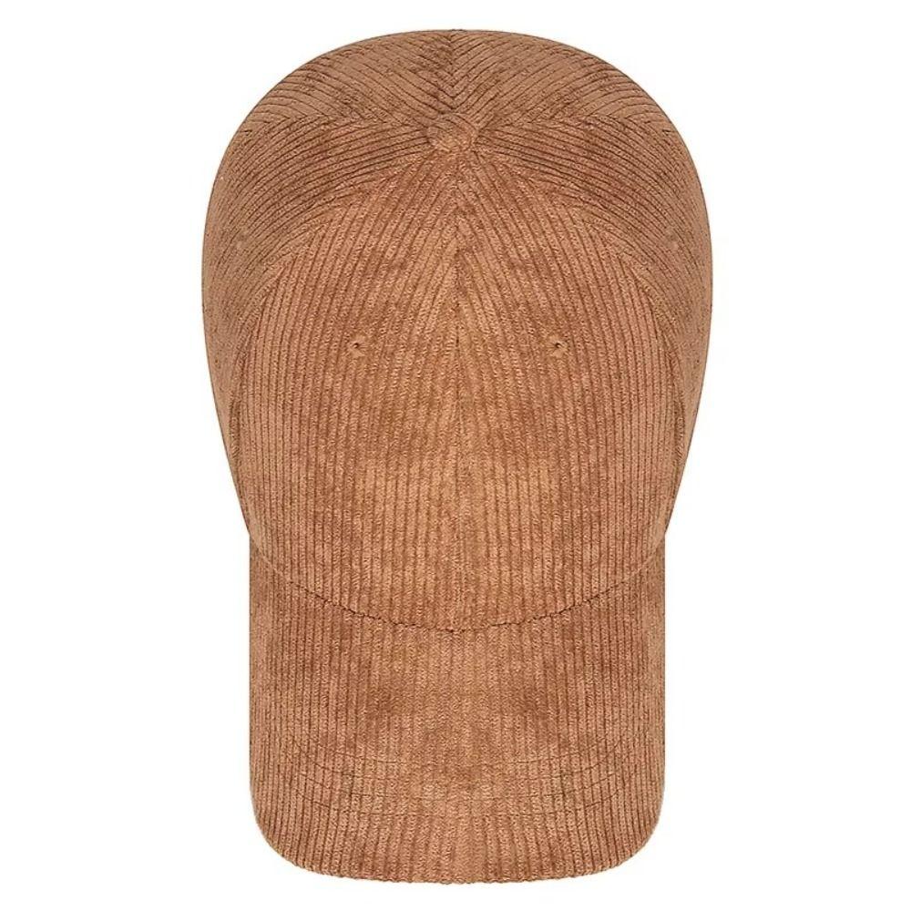 Solid Color Duckbill Cap Corduroy Baseball Cap Casual Unisex Cap