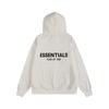 ESS Double-Line Flocked Letter Hoodie - Unisex Loose Fit Plus Velvet Hooded Jacket by Trendy American Brand