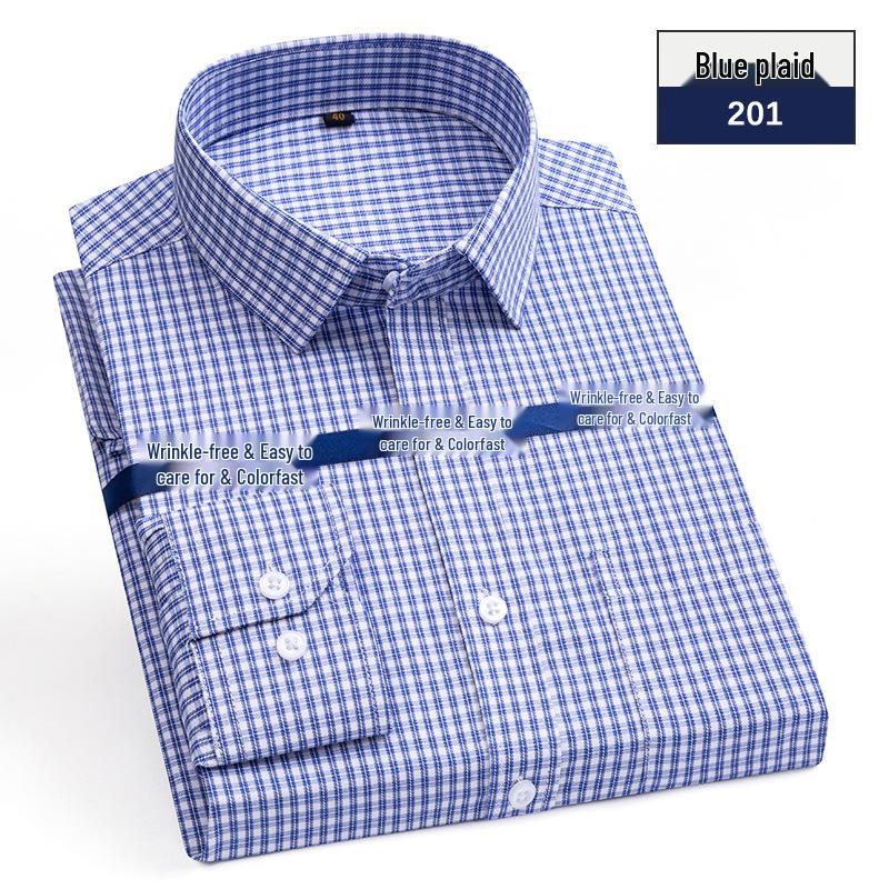 

2026 Men s Non-Iron Striped Long-Sleeve Shirt - Spring European & American Style. 38