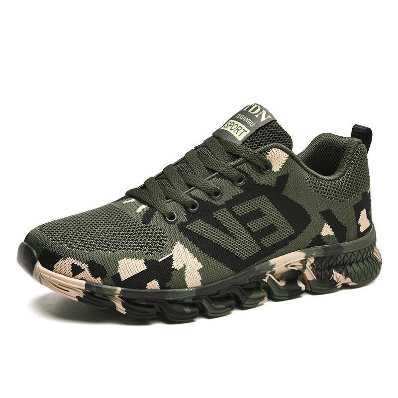 New casual camouflage sneakers men's shoes daily hiking shoes women's comfortable breathable mesh shoes