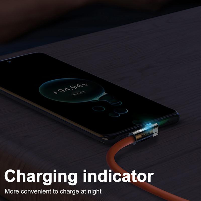 USB 120W 3A Elbow Fast Charging Data Cable Cord For Playing Game For Samsung Galaxy S7 S5 Xiaomi Android Charge Usb Cord