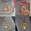 Atoztide Personalized Custom Name Necklace for Women Stainless Steel Heart Brtterfly Letter Choker Chain Pendant Jewelry Gift