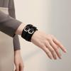 Armlet Double-Row Belt Design Bangle Wrist Jewelry Belt Buckle Bangle  Women