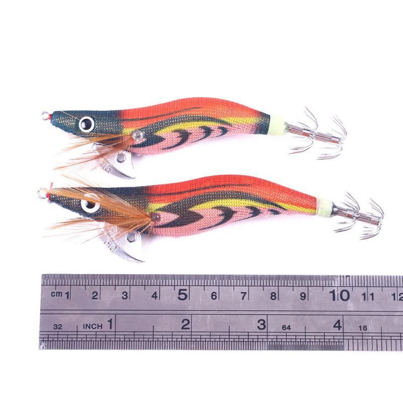 Wood Shrimp Lure with Explosive Hook 12.2g Squid Fake Bait for Fishing