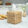 Bohemian Style Rattan Cube Tissue Box with Cover Tissue Holder  Bathroom