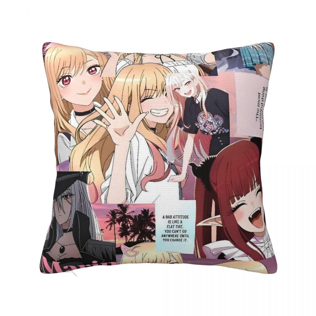 Kitagawa Marin Anime Pillow Cover Cute Funny Pillow Case For Chair Sofa Home Decoration Cushion Cover Polyester Pillowcases