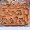 Cartoon animal 3D Combination Mold Squirrel Penguin Raccoon Cookie Mold Stainless Steel Fondant Baking Tool