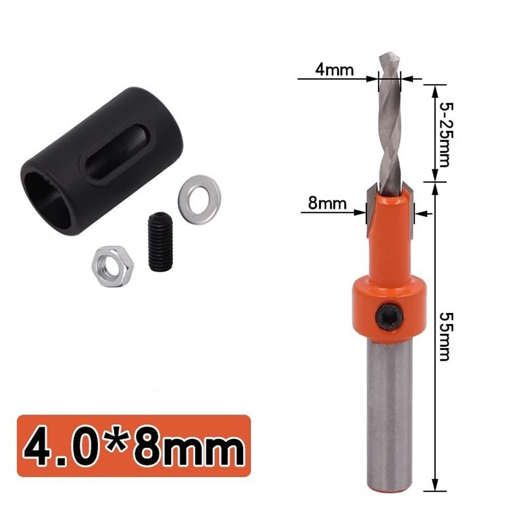 Drill Stopper 2.8/3.2/3.5/4 Black For Woodworking Drilling