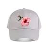Hummingbird Hibiscus Flower Baseball Cap Adjustable Cotton Print Outdoor Casual Adjustable Hat