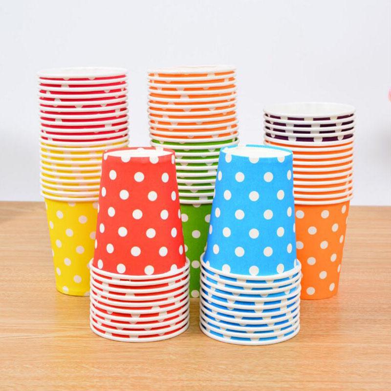 Deudy 100 bicchieri di carta, 8 oz, usa e getta, a prova di perdite, ideali per bevande calde e fredde