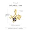 Original 925 Sterling Silver Charm Bead Golden Airplane Travel Globe Pendant Fit Original Bracelet For Women DIY Jewelry Gift
