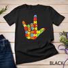 T-Shirt mit dem Aufdruck „Liebe zur Gebärdensprache ASL – Unterstützung für Autismus-Bewusstsein“