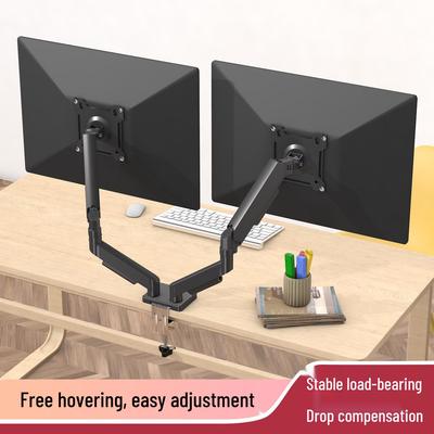 Dual Screen Monitor Mount: 17/23.8/27/32 Inch, Liftable, 360° Rotation, Portable Riser