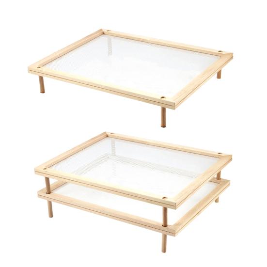 Food Drying Rack Stackable Multi-Tier Drying Rack Framed Mesh Pasta Drying Rack for Quick Air Drying Fruits Vegetables Herbs