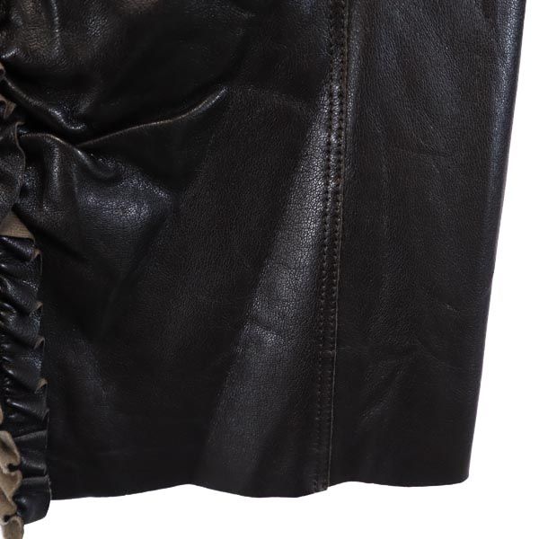 FOXEY NEW YORK made in Japan Faux leather Jacket 40 Brown Women Used