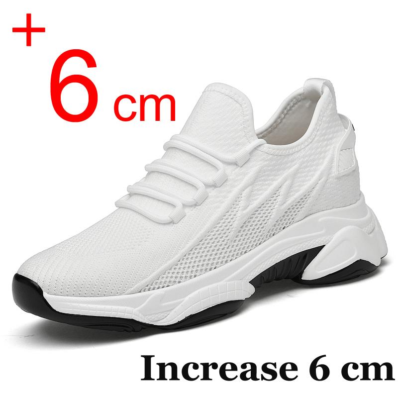 Men Sneakers Casual Heightening Shoes 8cm Height Increase Shoes For Men Summer Breathable 6cm Elevator Shoes 10cm Insole Taller