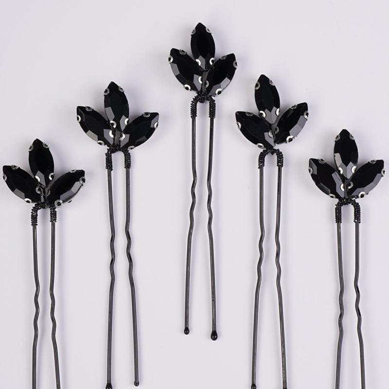 5 Pcs Rhinestones Little Simple Bride Wedding Hair Pins Silver Bridal Hair Piece Wedding Hair Accessories for Women and Girls