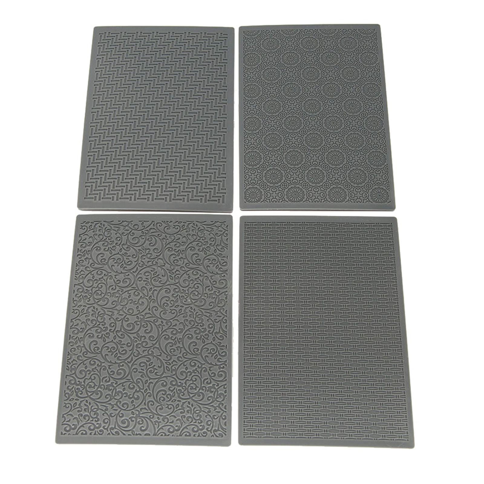 4Pcs Aesthetic Texture Sheets, Clay Texture Sheets, Clay Texture Mat Embossing Tool for Clay Earrings Jewerly Making 1