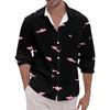 Men's Hawaii Summer New Loose Long Sleeve Shirt Cardigan Beach Shirt