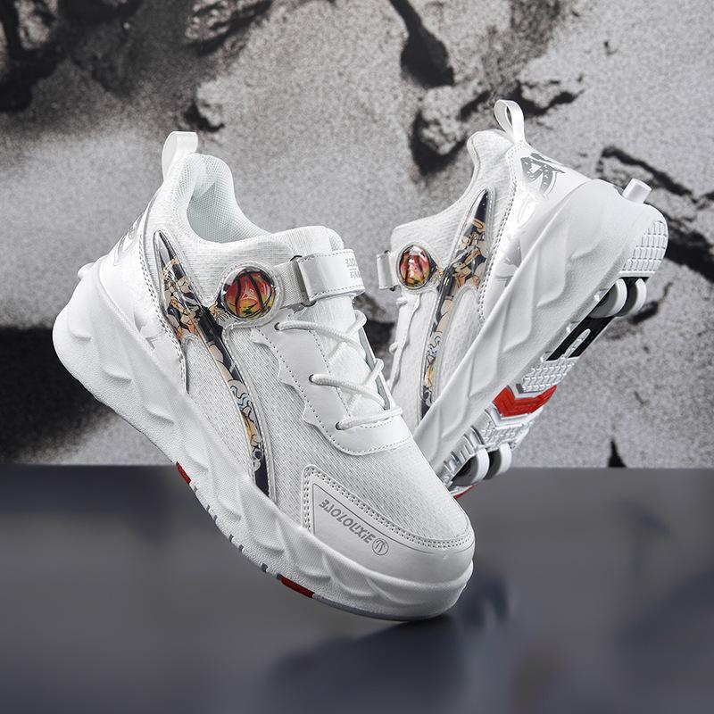 Neue Ausreißer-Schuhe Vierrad-Rollschuhe Jungen Kinderschuhe mit Rädern Mädchen Rollschuhe