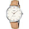 Casio Analog Quartz Women's Watch LTP-VT04L-7A1 Beige Leather Band Overseas Model