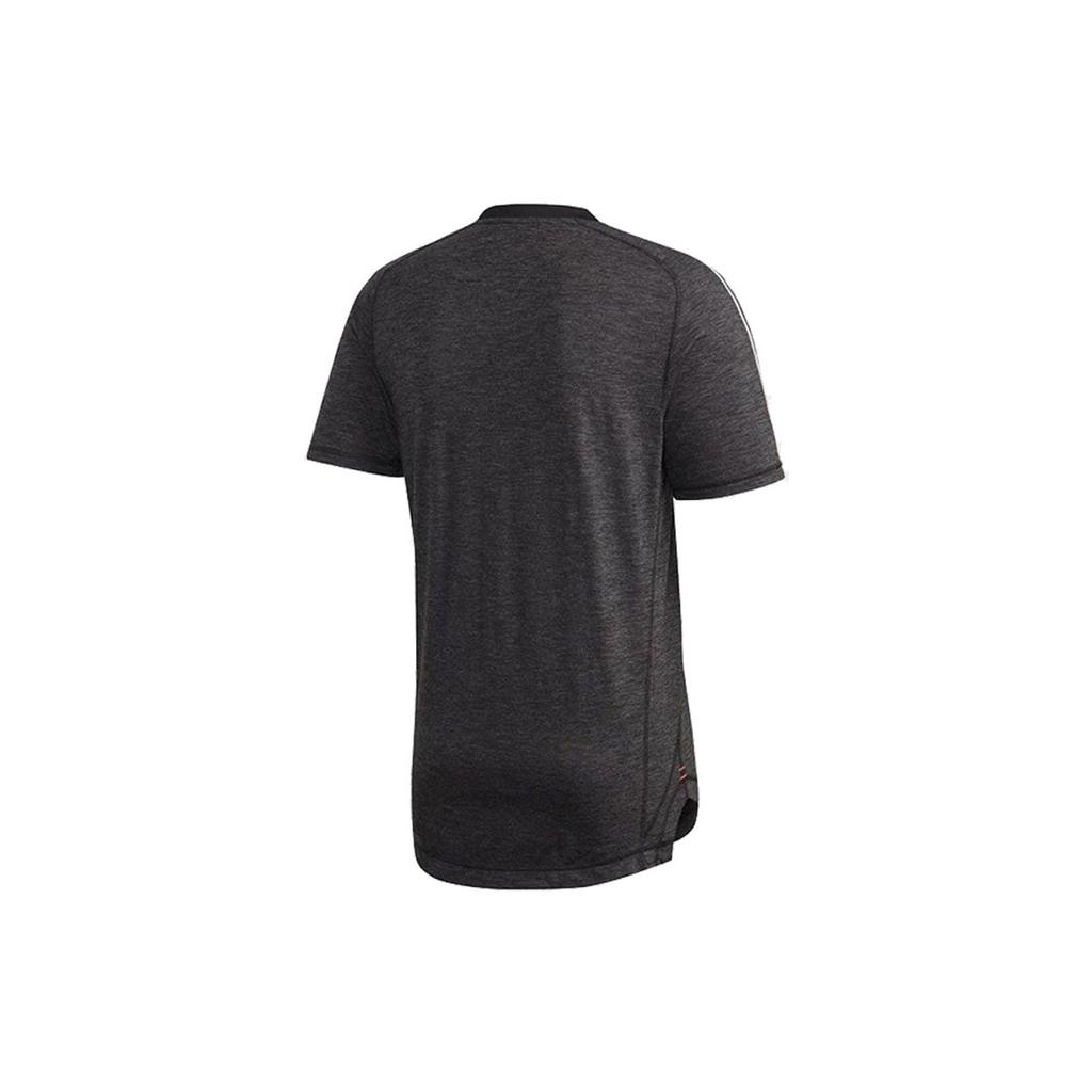 Adidas Tan Tec 2 Soccer Training Breathable Sports Tee Men Tops Dark-Grey FS7181