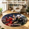 Round Rug Custom NameMiraculous Ladybug Pattern Non Slip Carpet Home Floor Decor