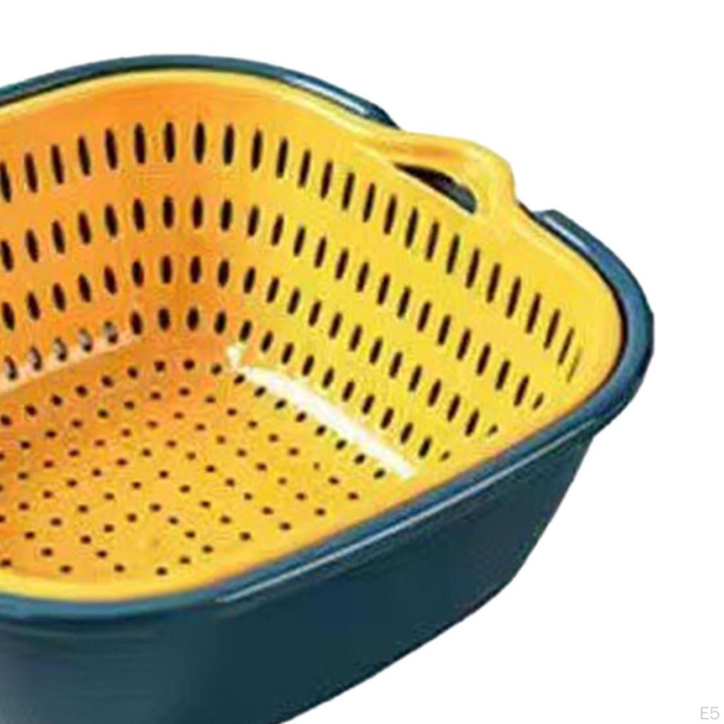 Double Layer Washing Basket Food Strainer Multifunctional Household Sturdy Fruit Cleaning Basin