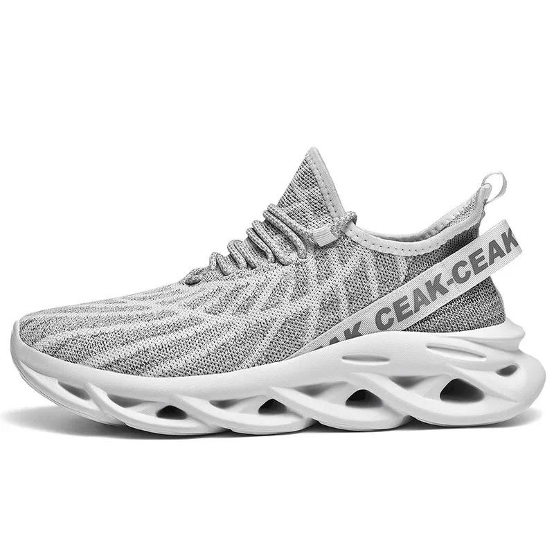 Fashion Summer Autumn Mesh Shoes Cable Knit Base Lightweight Sports Shoe Korean Style Men's Shoes Casual Sports Shoe Tenis Masculino