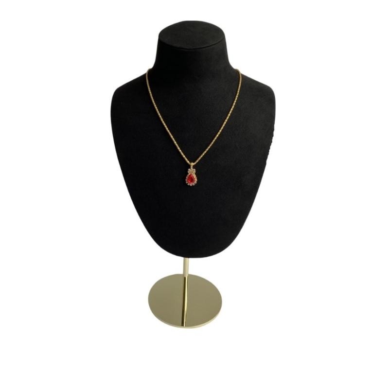 Mannequin Shaped Necklace Showcase Stand Stylish Portrait Model Jewelry Holder Tabletop Neckchain Pendant Display Rack