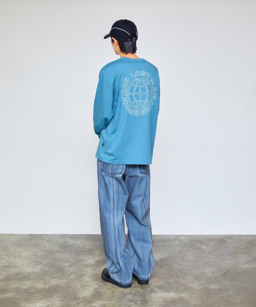 LMC Doodle Globe Long Slv Tee Mint