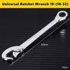 Universal 72-Tooth Ratchet Wrench Double Headed Labor Saving Adjustable Large Open End Wrench Steel High Hardness Repair Tools