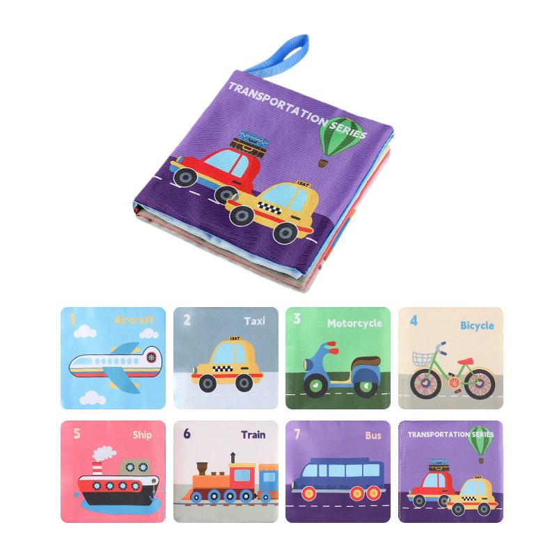 Cloth Book For Early Education Toys 4-Page 8-Sided English Palm Book Books For Kids Manga Book English For Child Kids