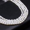 1String, Luxury Natural Freshwater Pearls, 3-4mm, White Rice-Shaped Pearl Beads for Jewelry Making DIY Crafts, Wedding Gift for Women, 36cm